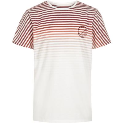 Boys red strip print t-shirt